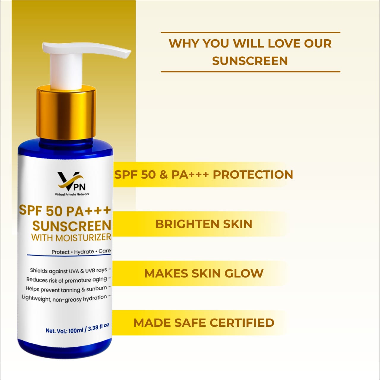 SPF 50 PA+++ Sunscreen With Moisturizer
