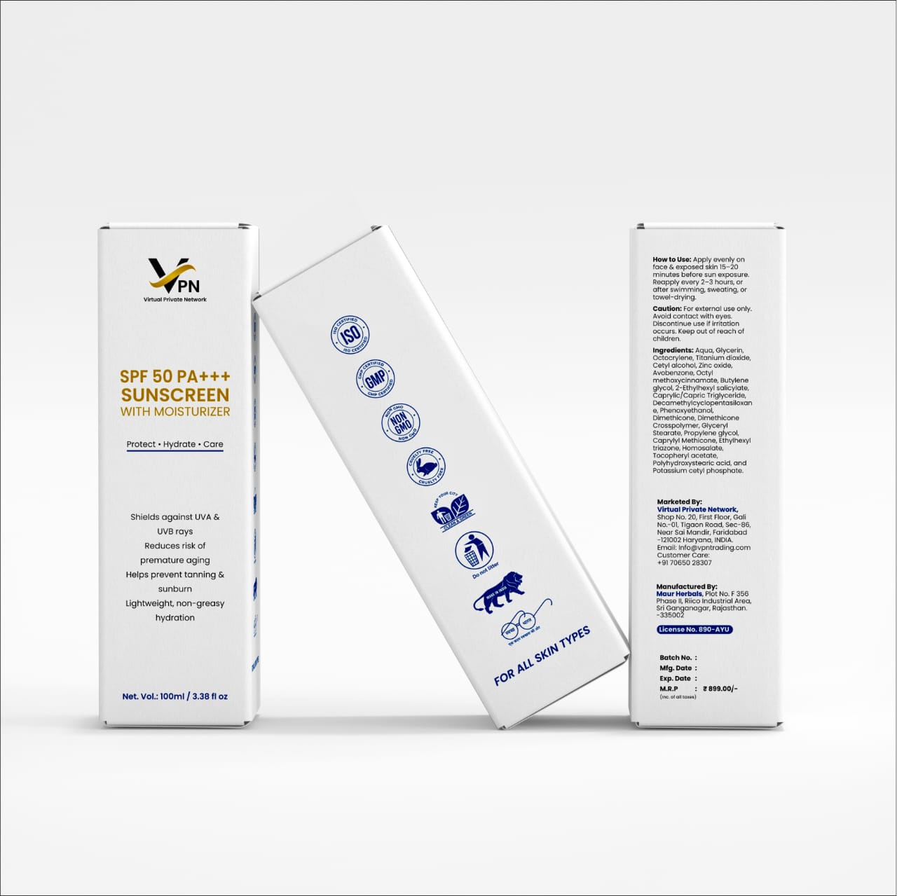 SPF 50 PA+++ Sunscreen With Moisturizer